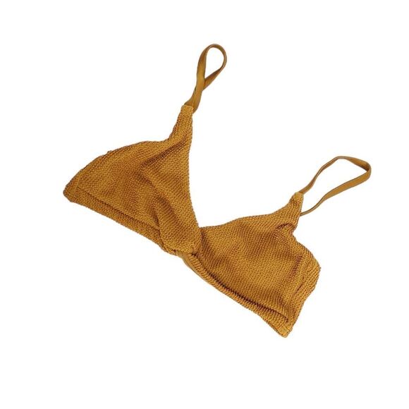 NWT GOOD AMERICAN Bronze Brown Always Fits Twist Bikini Top - Picture 2 of 14